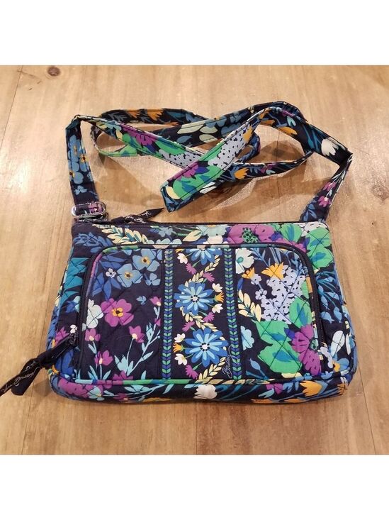 Vera Bradley Handbags - Vera Bradley Crossbody Purse Floral Flower AOP Allover